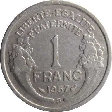 1 франк 1957 г.
