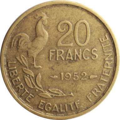 20 франков 1952 г.