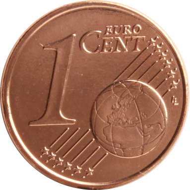 1 евроцент 2012 г.