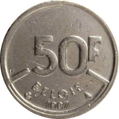 50 франков 1987 г. (Belgie)