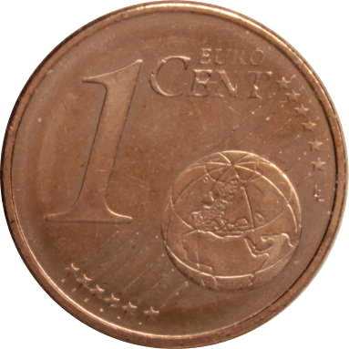 1 евроцент 2016 г.