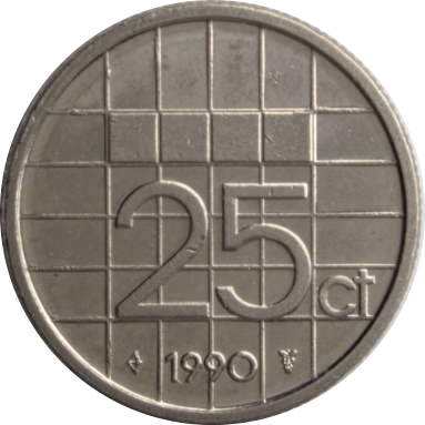 25 центов 1990 г.