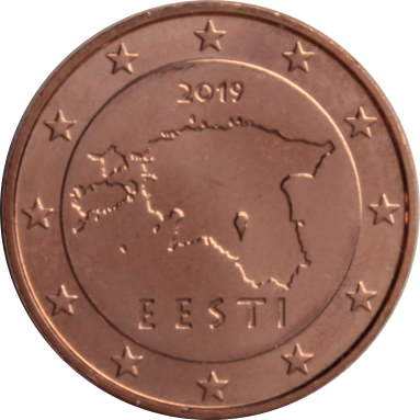 1 евроцент 2019 г.