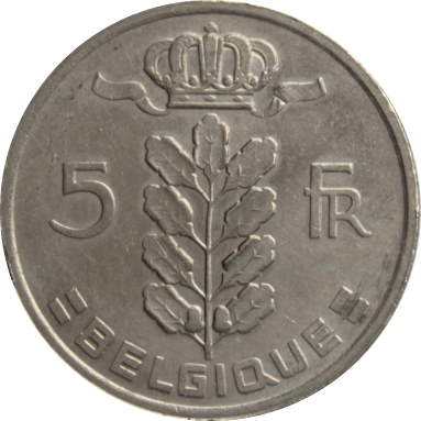 5 франков 1978 г. (Belgique)