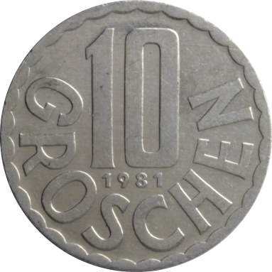 10 грошей 1981 г.