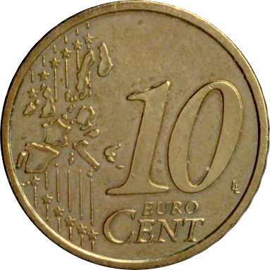 10 евроцентов 1999 г.