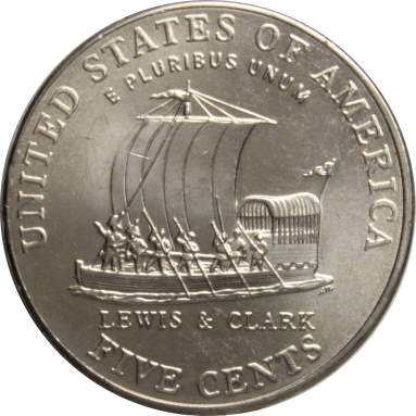 5 центов 2004 г. (Освоение Запада -  экспедиция Льюиса и Кларка)