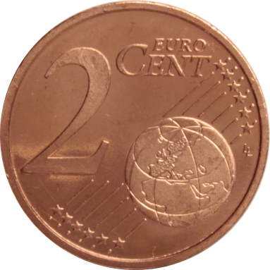 2 евроцента 2014 г.