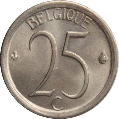 25 сантимов 1968 г. (Belgique)