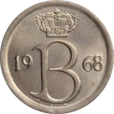 25 сантимов 1968 г. (Belgique)