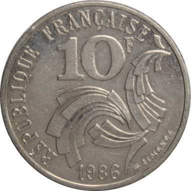 10 франков 1986 г.