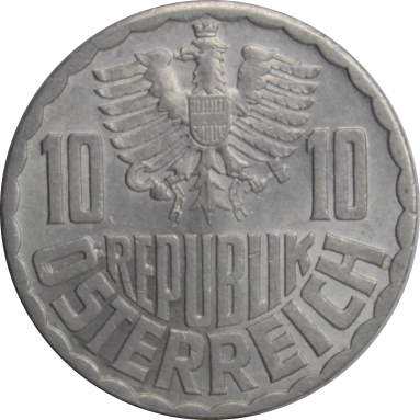 10 грошей 1955 г.