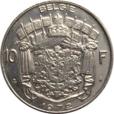 10 франков 1972 г. (Belgie)