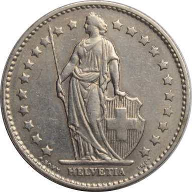 1 франк 1975 г.