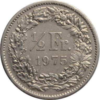 1/2 франка 1975 г.
