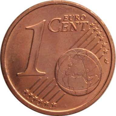 1 евроцент 2015 г.