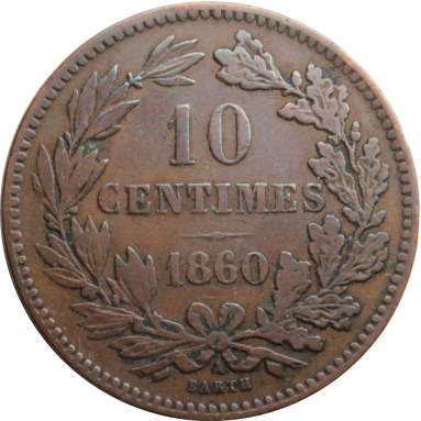 10 сантимов 1860 г.