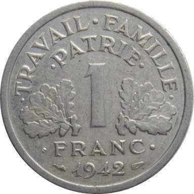 1 франк 1942 г.