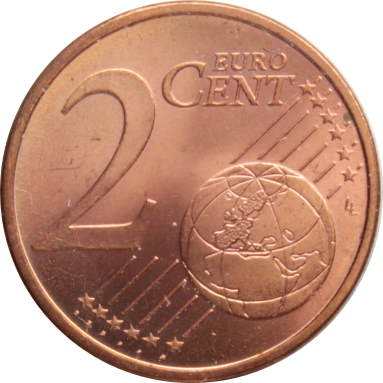 2 евроцента 2014 г.