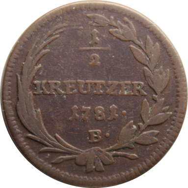 1/2 крейцера 1781 г.