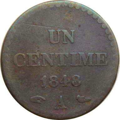 1 сантим 1848 г.