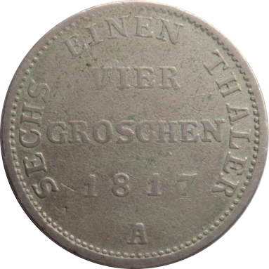 4 гроша (1/6 талера) 1817 г.
