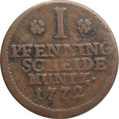 1 пфенниг 1772 г.