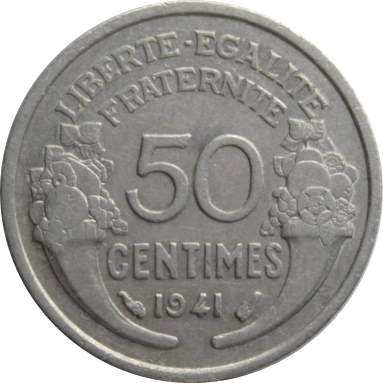 50 сантимов 1941 г.