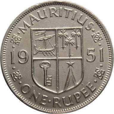 1 рупия 1951 г.