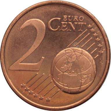 2 евроцента 2008 г.