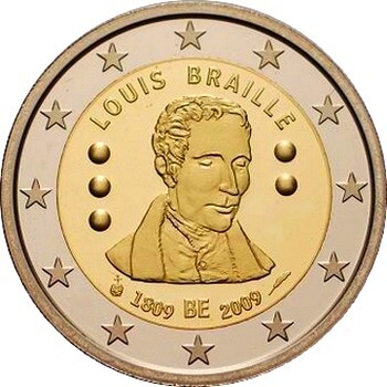 Бельгия - 200 лет Луи Брайля