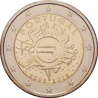 Португалия - 10 лет наличному евро